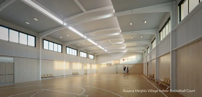 Indoor air-conditioned basketball court